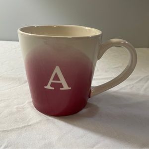 At Home “A” Monogram Magenta Ombré Mug